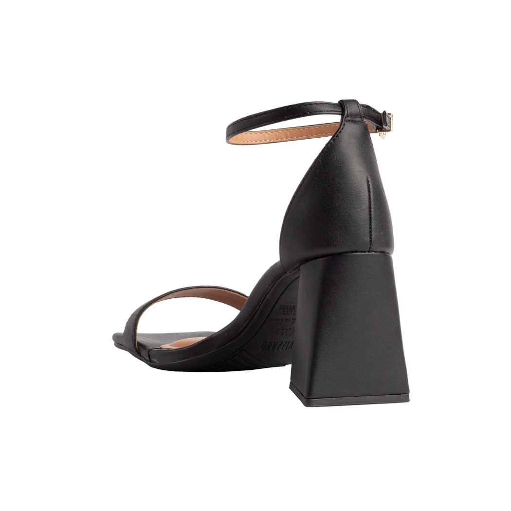 Sandália Feminina Vizzano Salto Geométrico Preto Preto 2