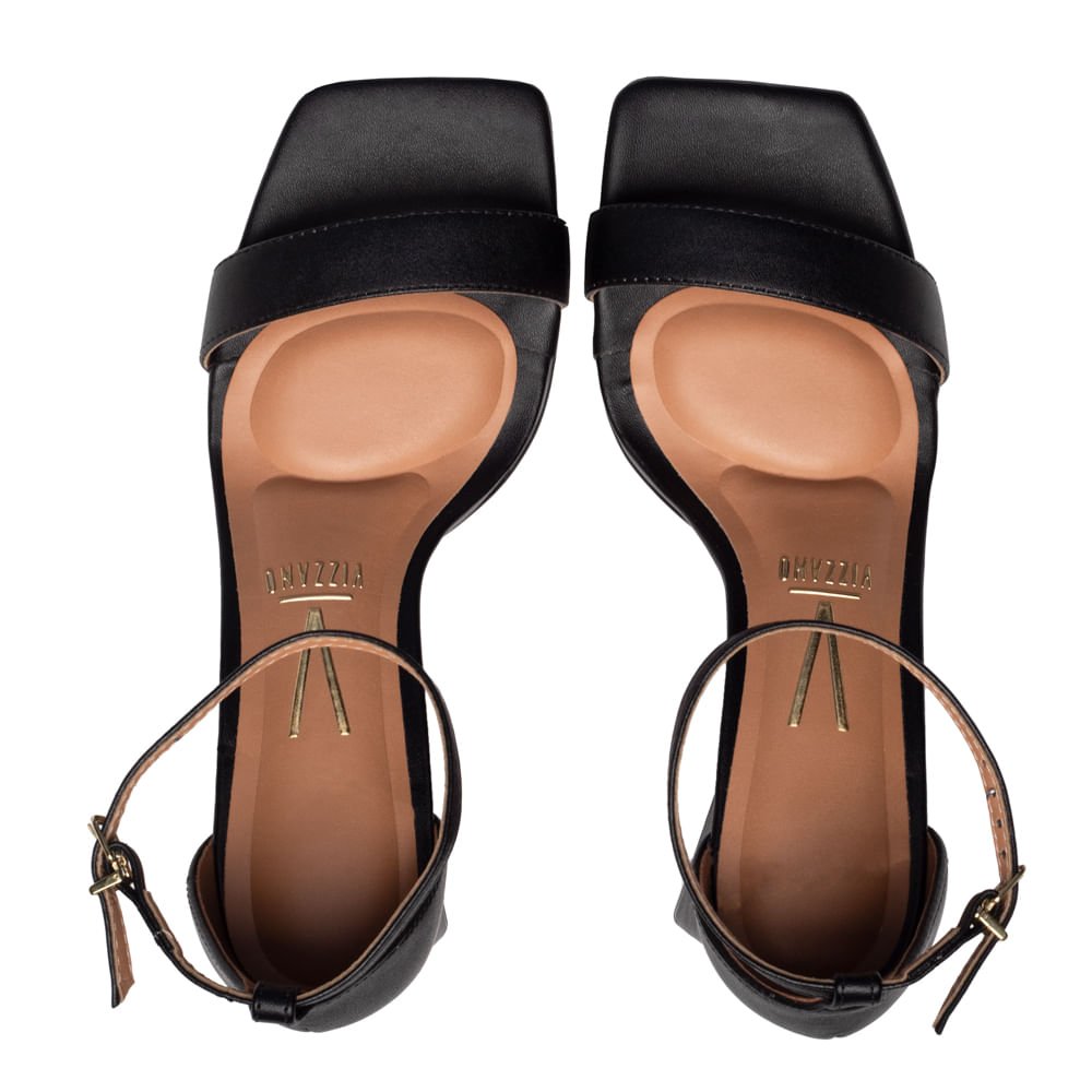 Sandália Feminina Vizzano Salto Geométrico Preto Preto 3