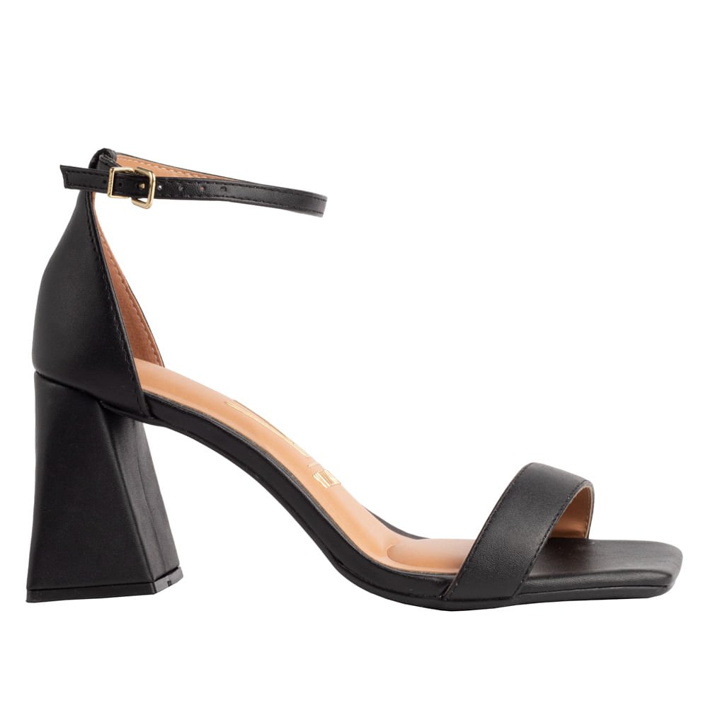 Sandália Feminina Vizzano Salto Geométrico Preto Preto 5