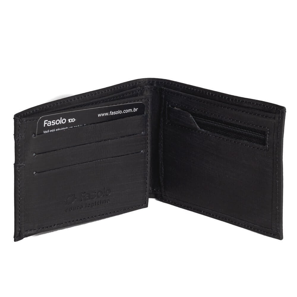 Carteira Masculina Fasolo com Elástico K653082 Preto Preto 3
