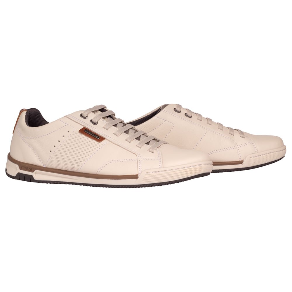 Sapatênis Masculino Pegada Couro Daily Off White