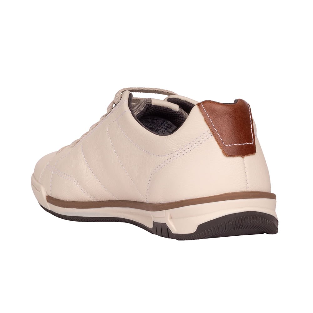Sapatênis Masculino Pegada Couro Daily Off White Bege 2
