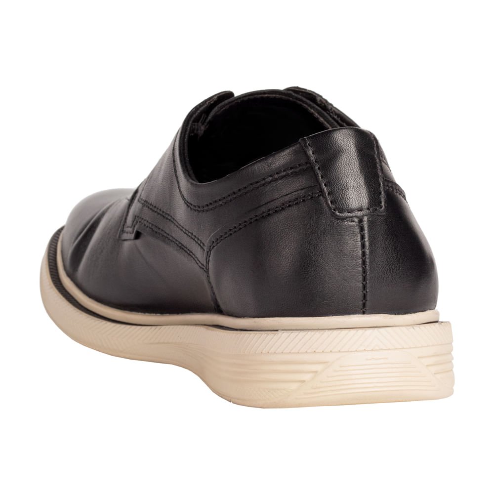Sapato Masculino Pegada Vibes em Couro Preto Preto 2