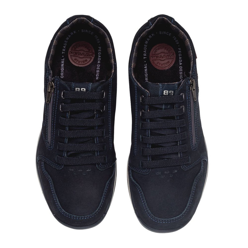 Sapatênis Casual Masculino Pegada Nobuck Marinho Azul 3