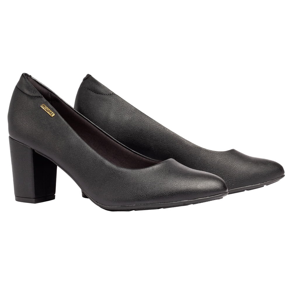 Sapato Feminino Modare com Salto Bloco Preto