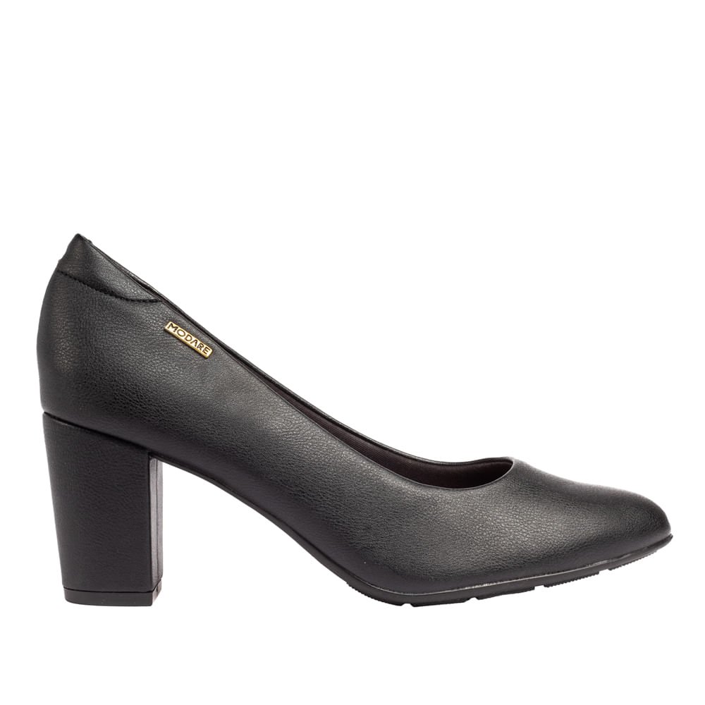 Sapato Feminino Modare com Salto Bloco Preto Preto 5