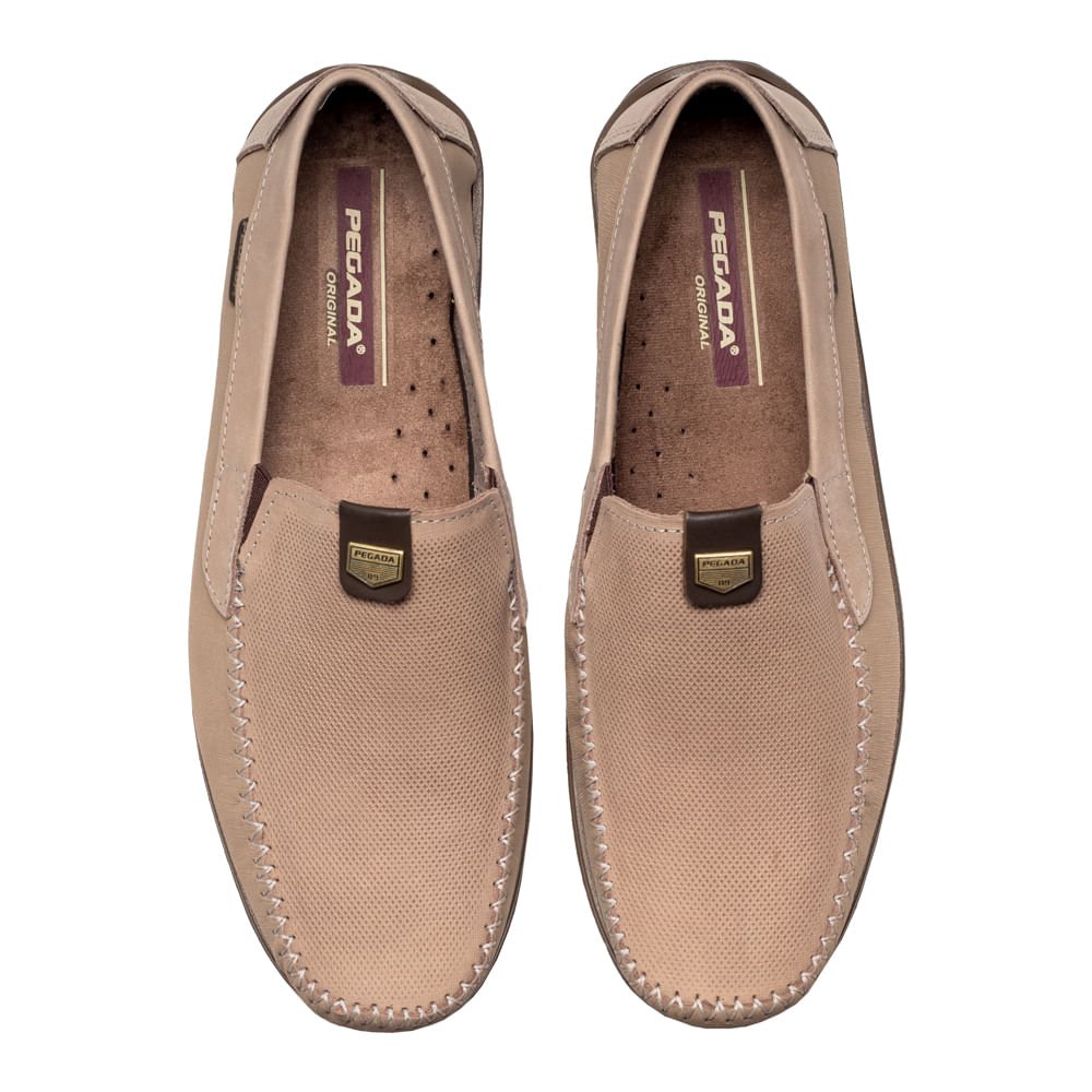 Mocassim Masculino Pegada Bege Bege 3