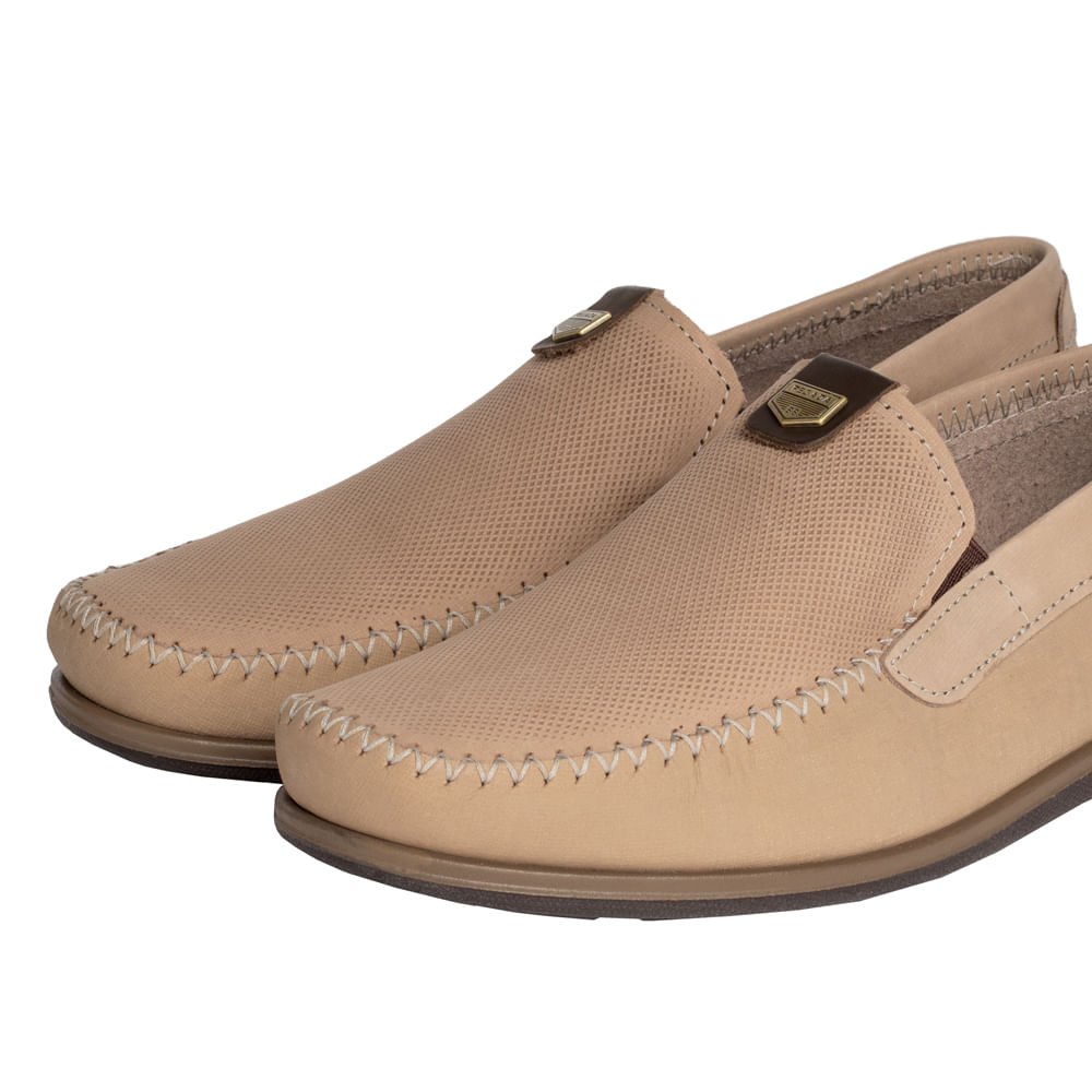 Mocassim Masculino Pegada Bege Bege 4