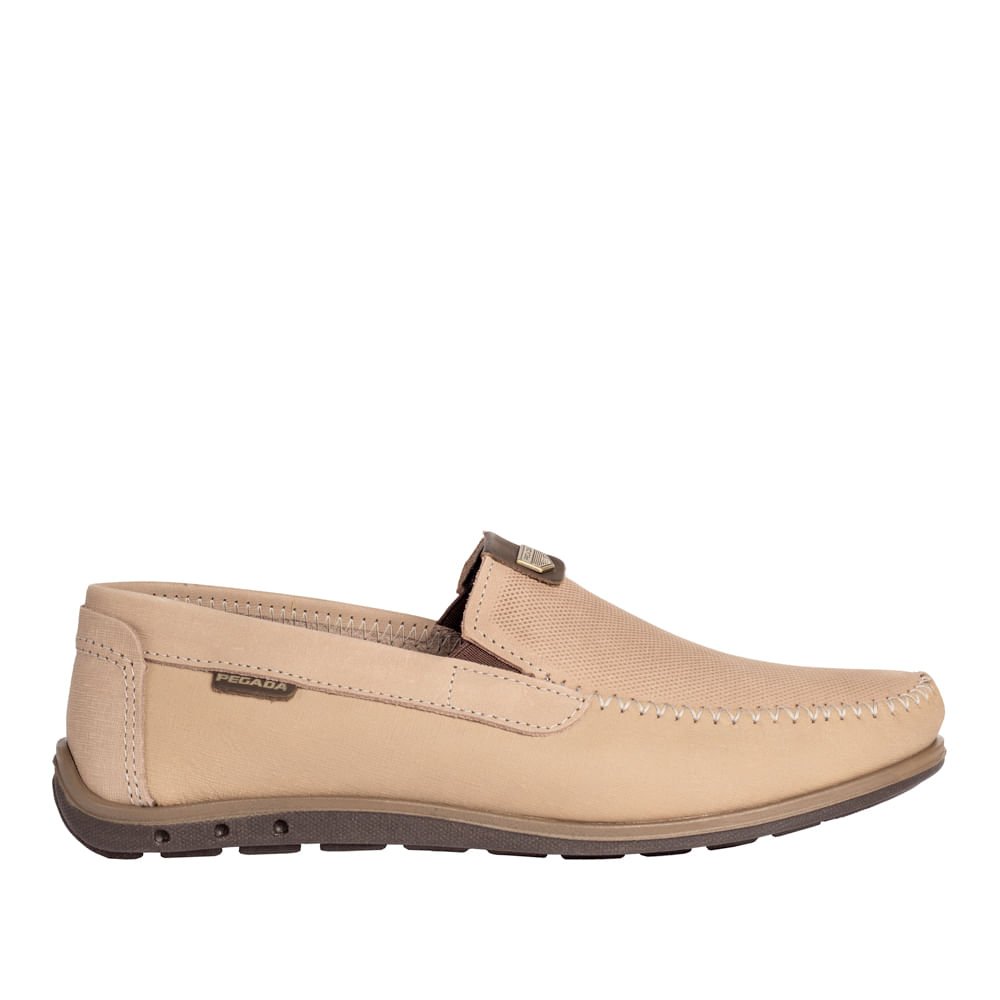Mocassim Masculino Pegada Bege Bege 5