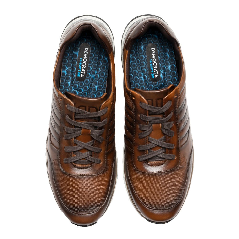 Sapatênis Masculino Democrata Denim Grow Hi-Soft Marrom Marrom 3