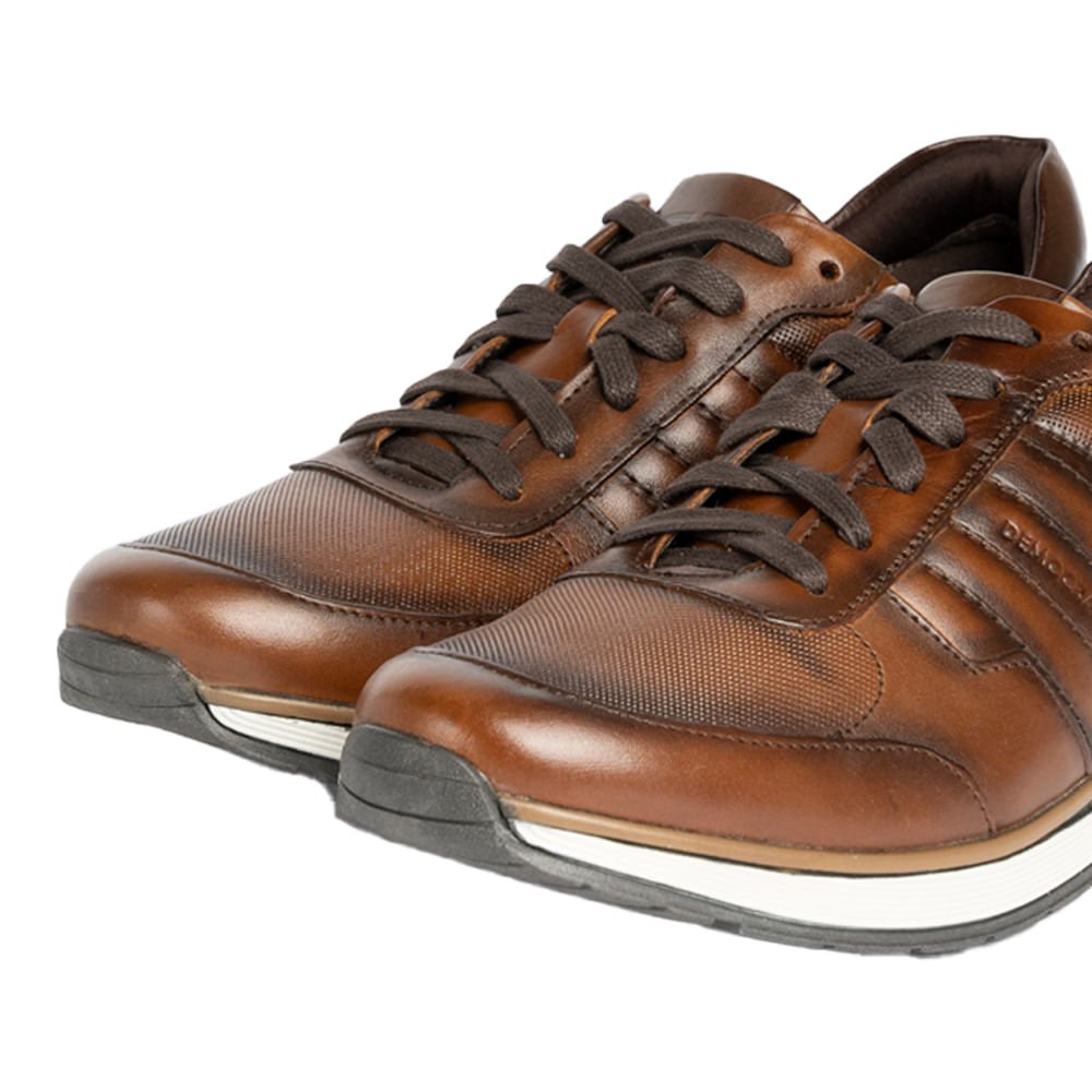 Sapatênis Masculino Democrata Denim Grow Hi-Soft Marrom Marrom 4