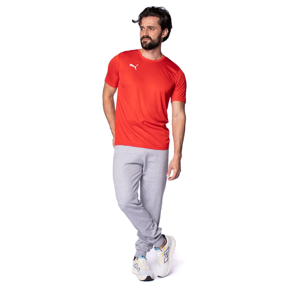 Camiseta Masculina Puma Jersey Active Vermelho/branco Multicores 4
