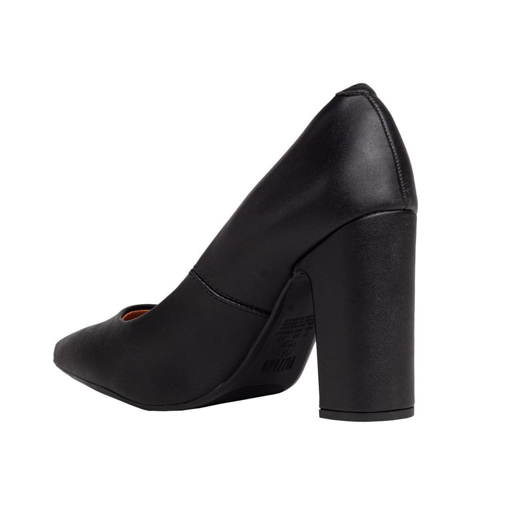 Sapato Feminino Vizzano Salto Bloco Alto Preto Preto 2