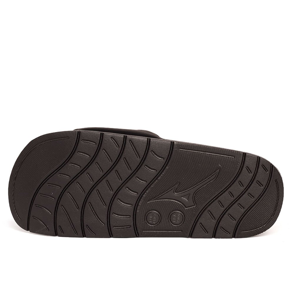Chinelo Unissex Mizuno Slide Basic Preto e Branco Preto 3