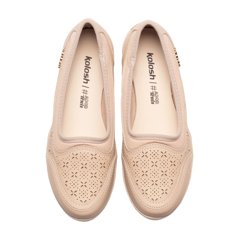 Tênis Kolosh Hades chiato de Calce Fácil Bege Bege 4