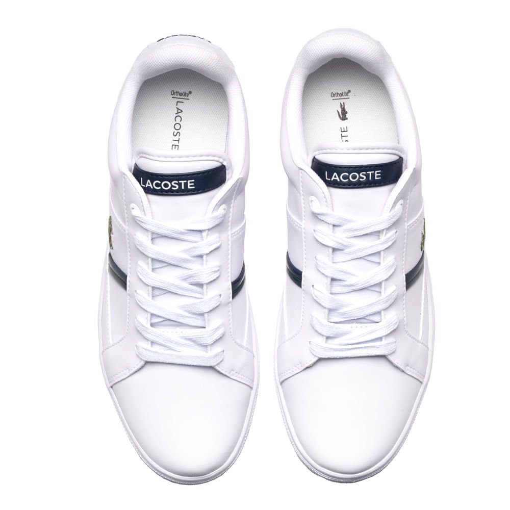 Tênis Masculino Lacoste Europa LCR BRZ Branco Branco 3