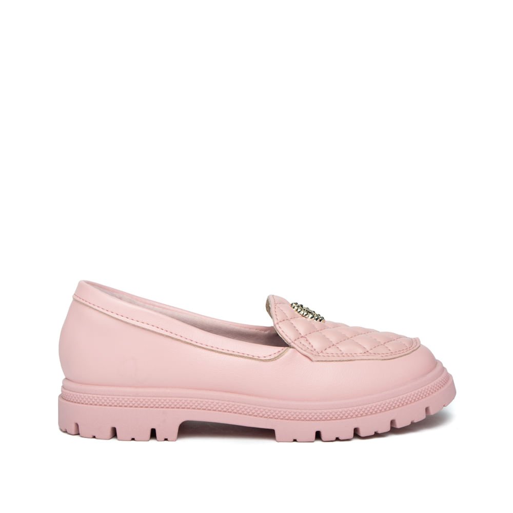 Mocassim Infantil Molekinha Matelassê Rosa