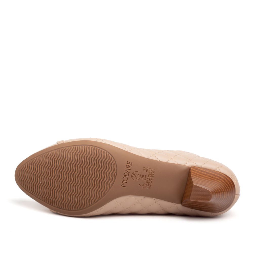 Sapato Feminino Modare Napa Pele Strech Bege Bege 2