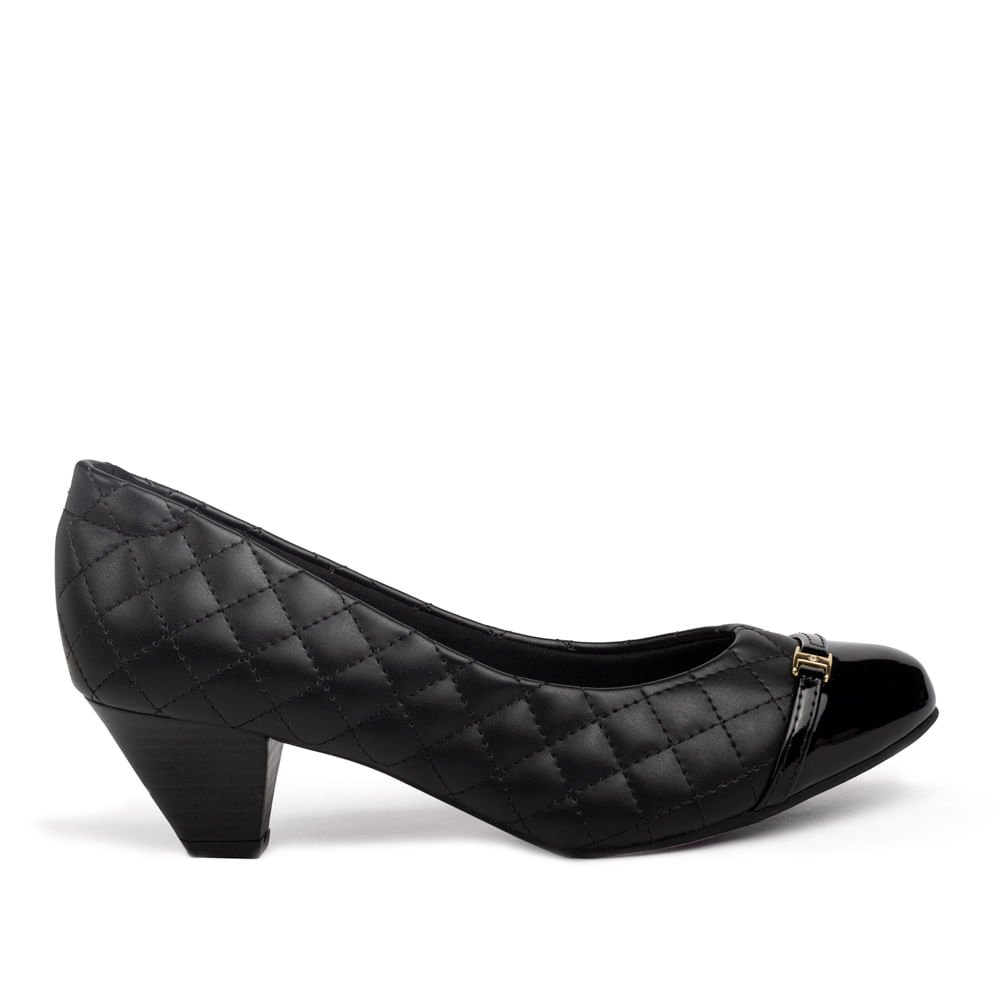 Sapato Feminino Modare Napa Pele Strech Preto