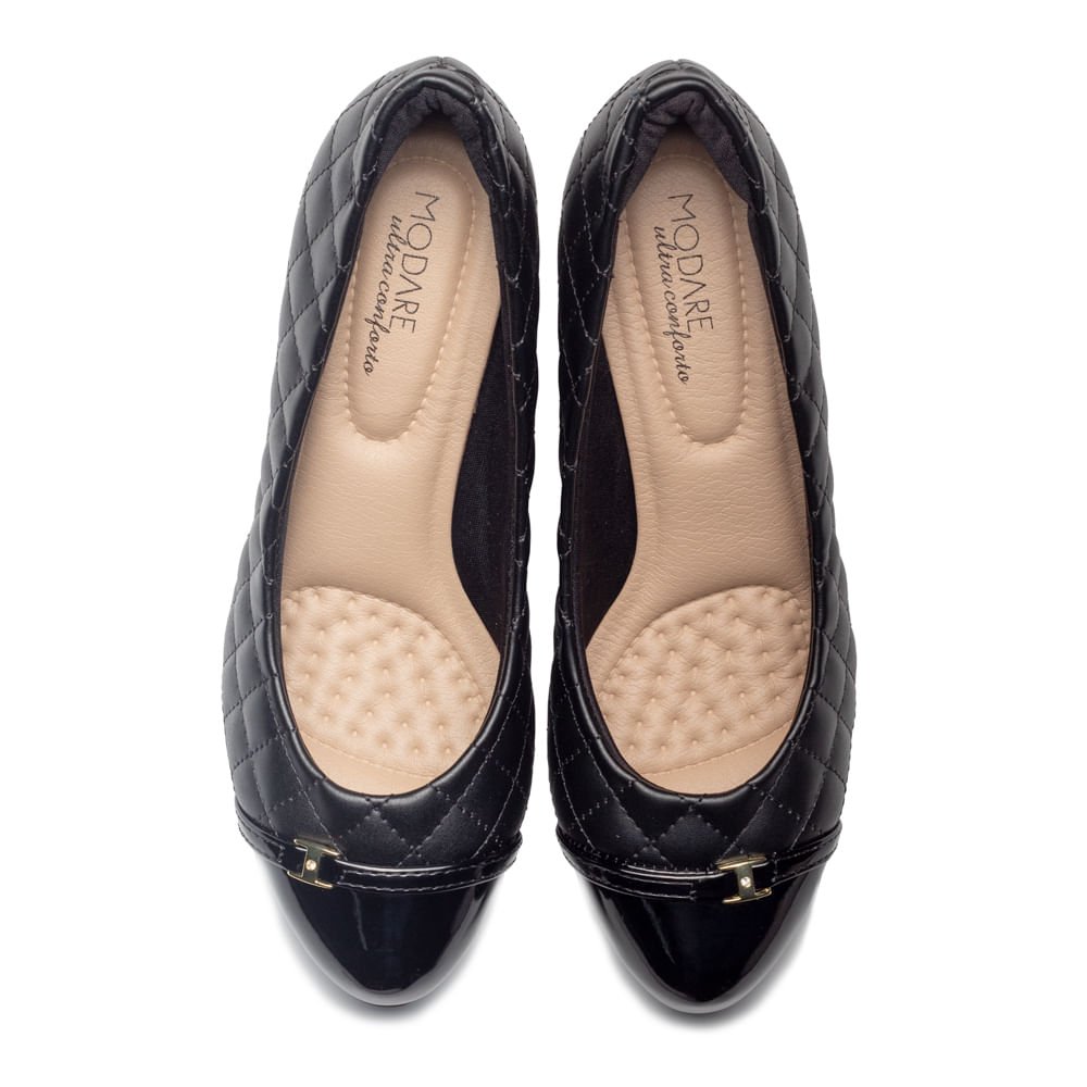 Sapato Feminino Modare Napa Pele Strech Preto Preto 4