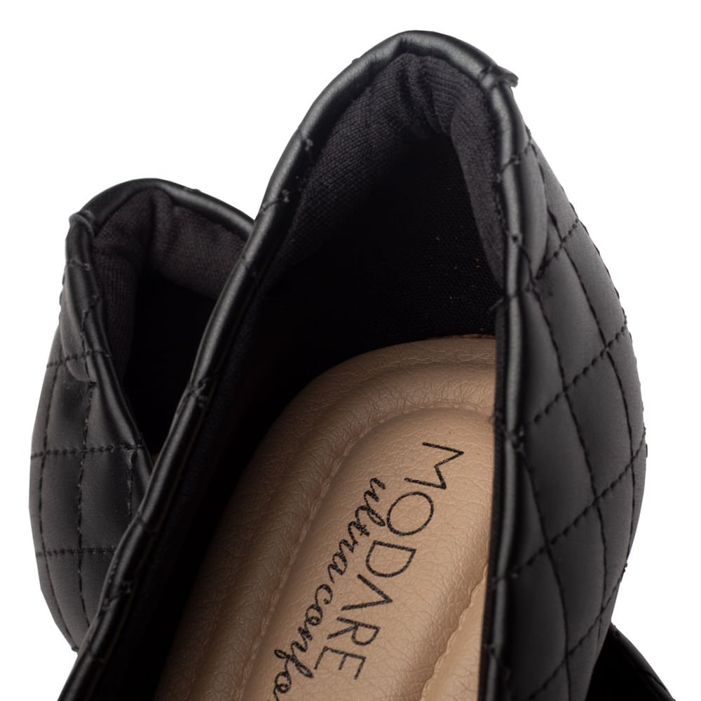 Sapato Feminino Modare Napa Pele Strech Preto Preto 5