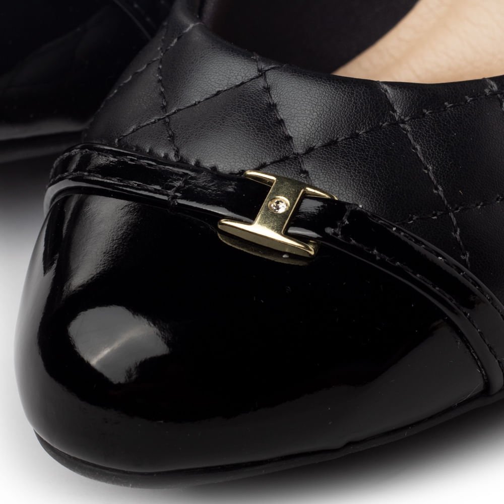 Sapato Feminino Modare Napa Pele Strech Preto Preto 6