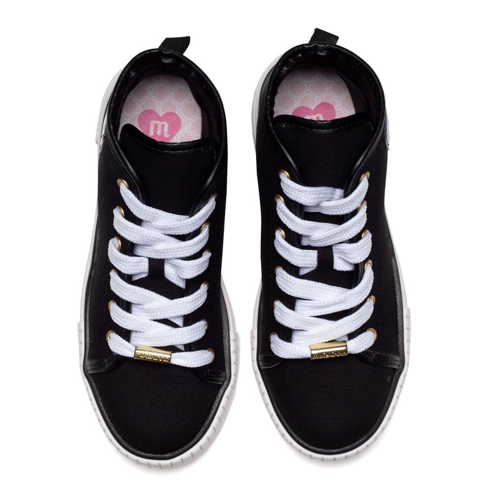 Tênis Infantil Molekinha Cano Médio Lona Preto Preto 4