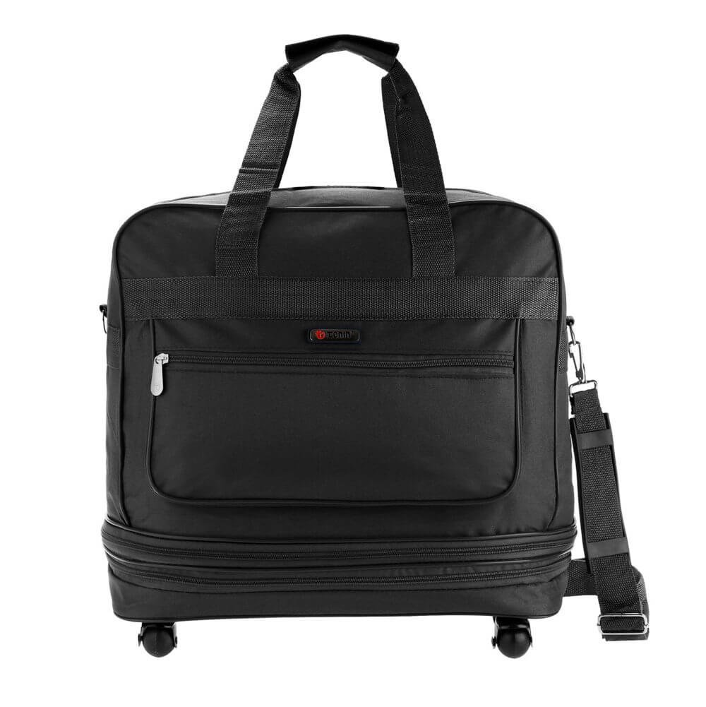 Sacola de Viagem Tonin Expansiva Preto Preto 1