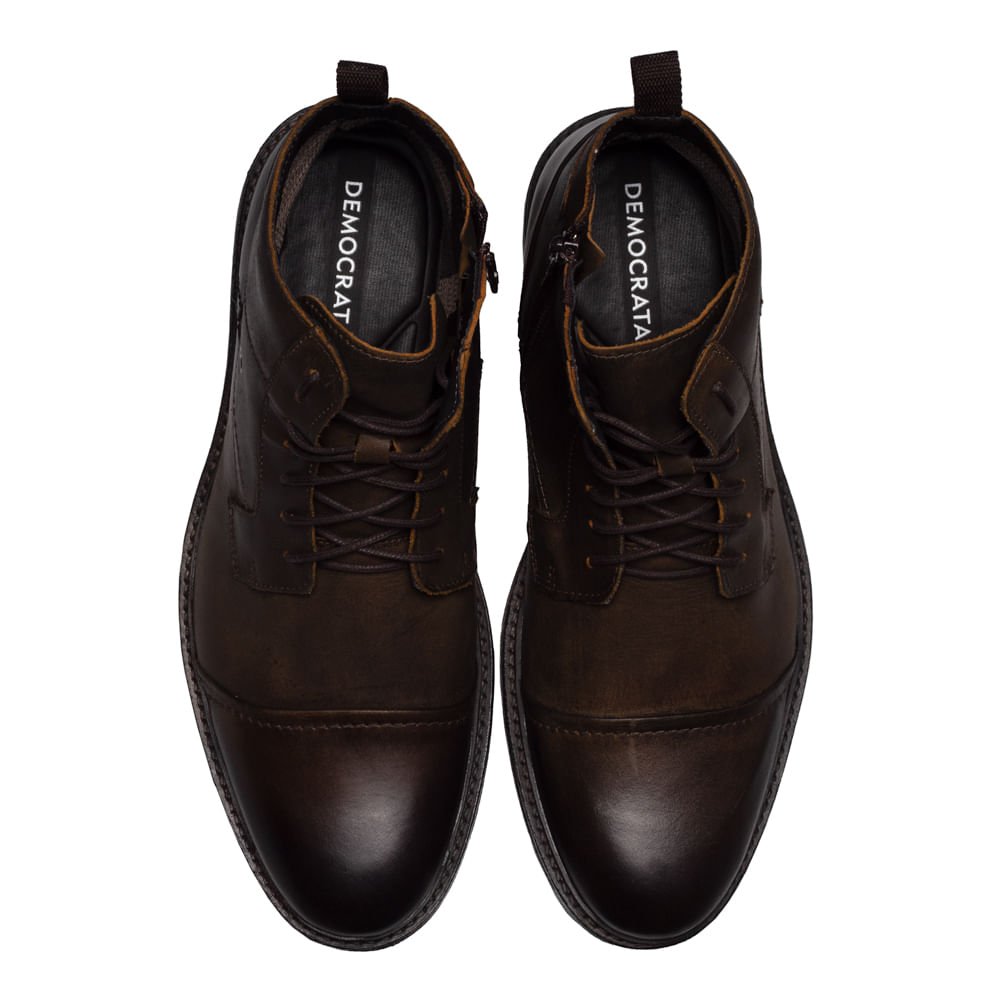 Bota Masculina Democrata Garage Astro Marrom Escuro Marrom Escuro 4