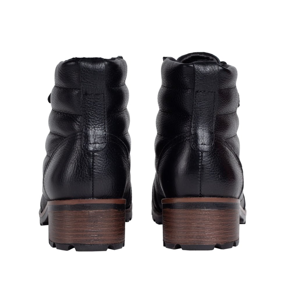 Coturno Feminino Pegada Tratorado Preto Preto 3