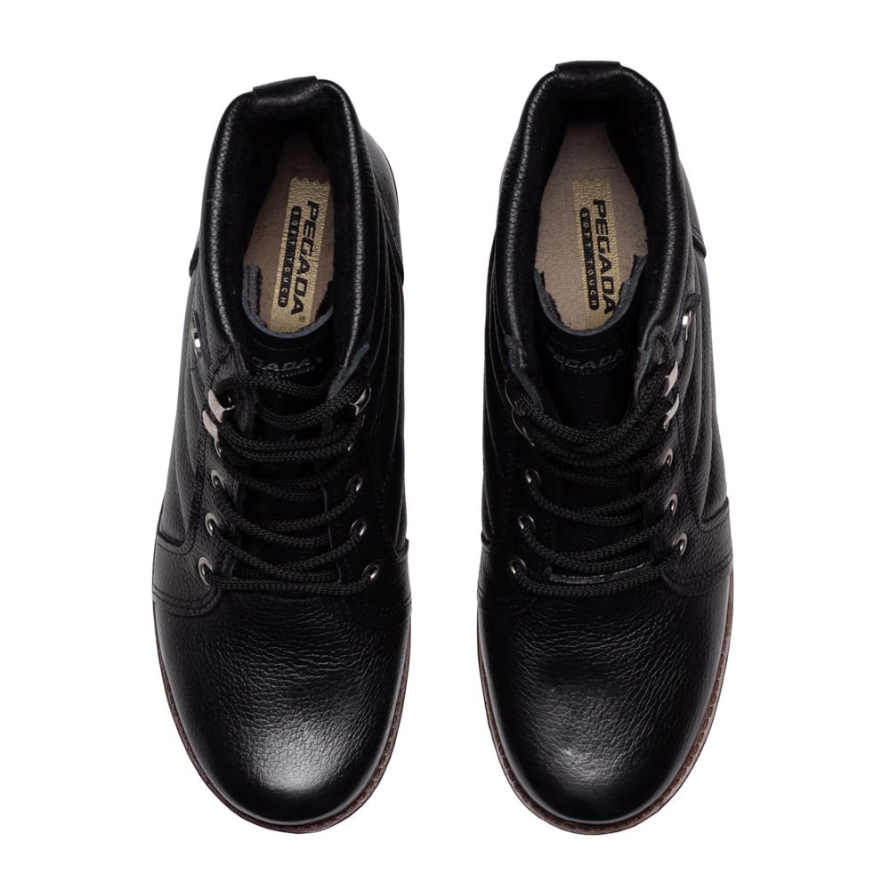 Coturno Feminino Pegada Tratorado Preto Preto 4