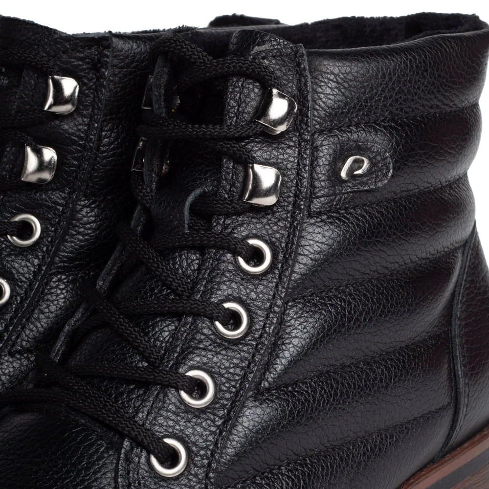 Coturno Feminino Pegada Tratorado Preto Preto 5