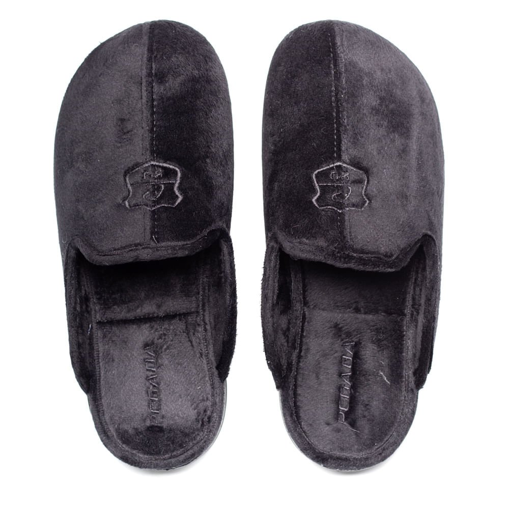 Pantufa Masculina Pegada Preto Preto 4