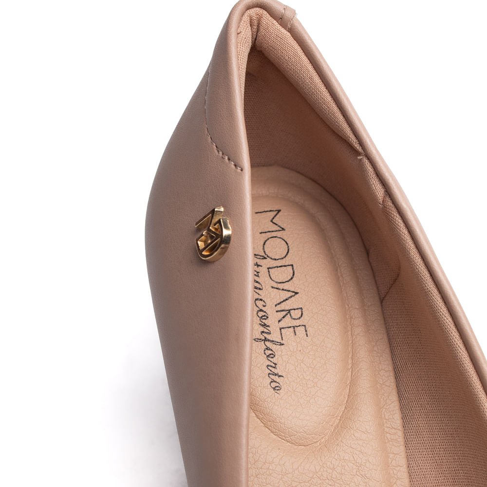 Scarpin Feminino Modare com Salto Médio Bege Bege 5