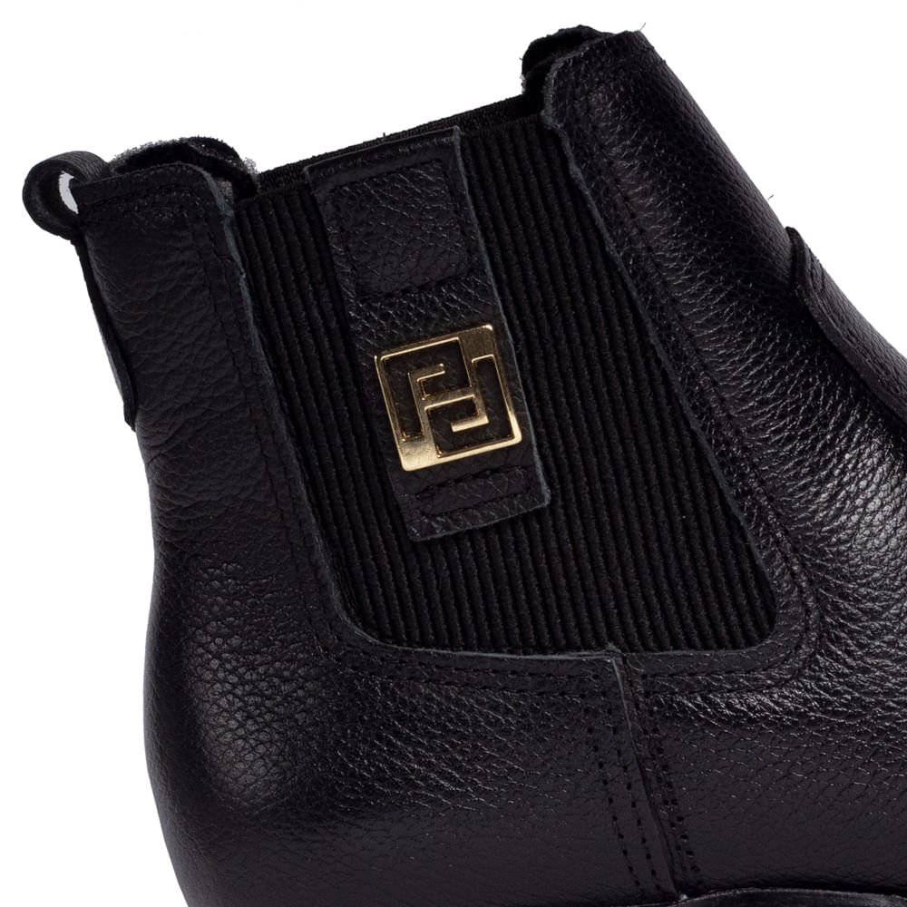 Bota Feminina Pegada Chelsea Preta Preto 5