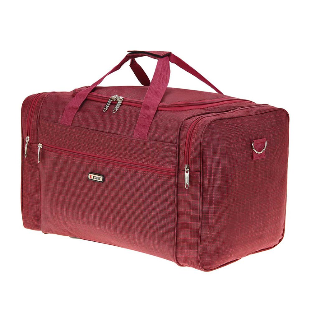 Sacola de Viagem Tonin em Tecido Vermelho Vermelho 2