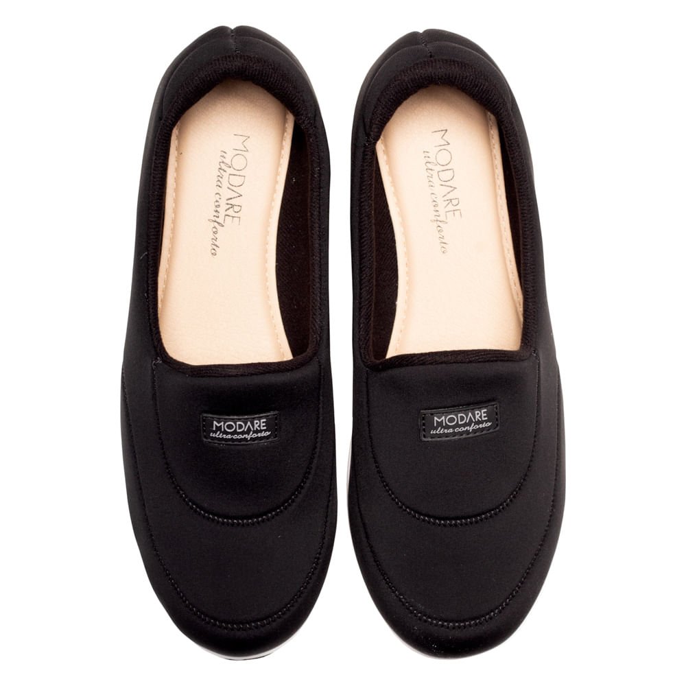 Tênis Feminino Modare Slip On Tecido Preto Preto 4