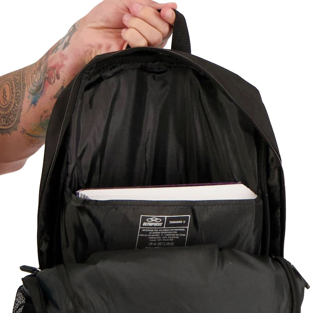 Mochila Unissex Olympikus Essential Preto Preto 4