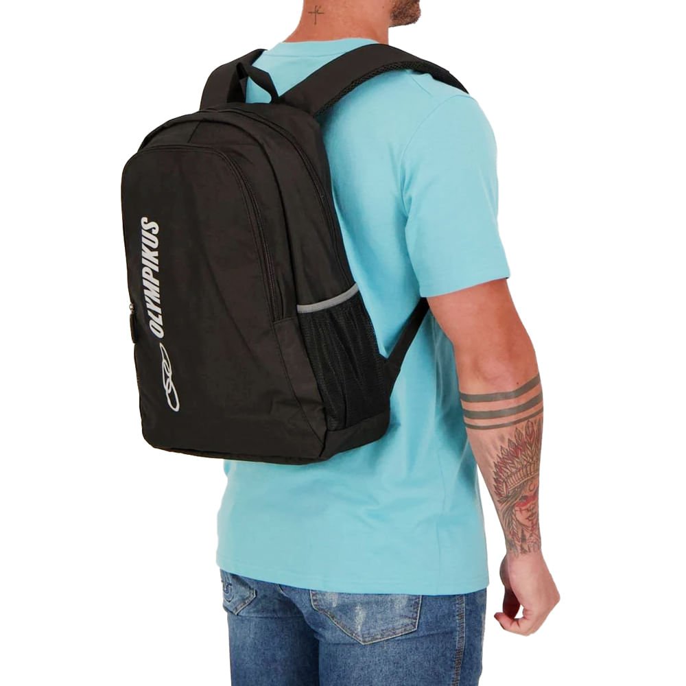 Mochila Unissex Olympikus Essential Preto Preto 5