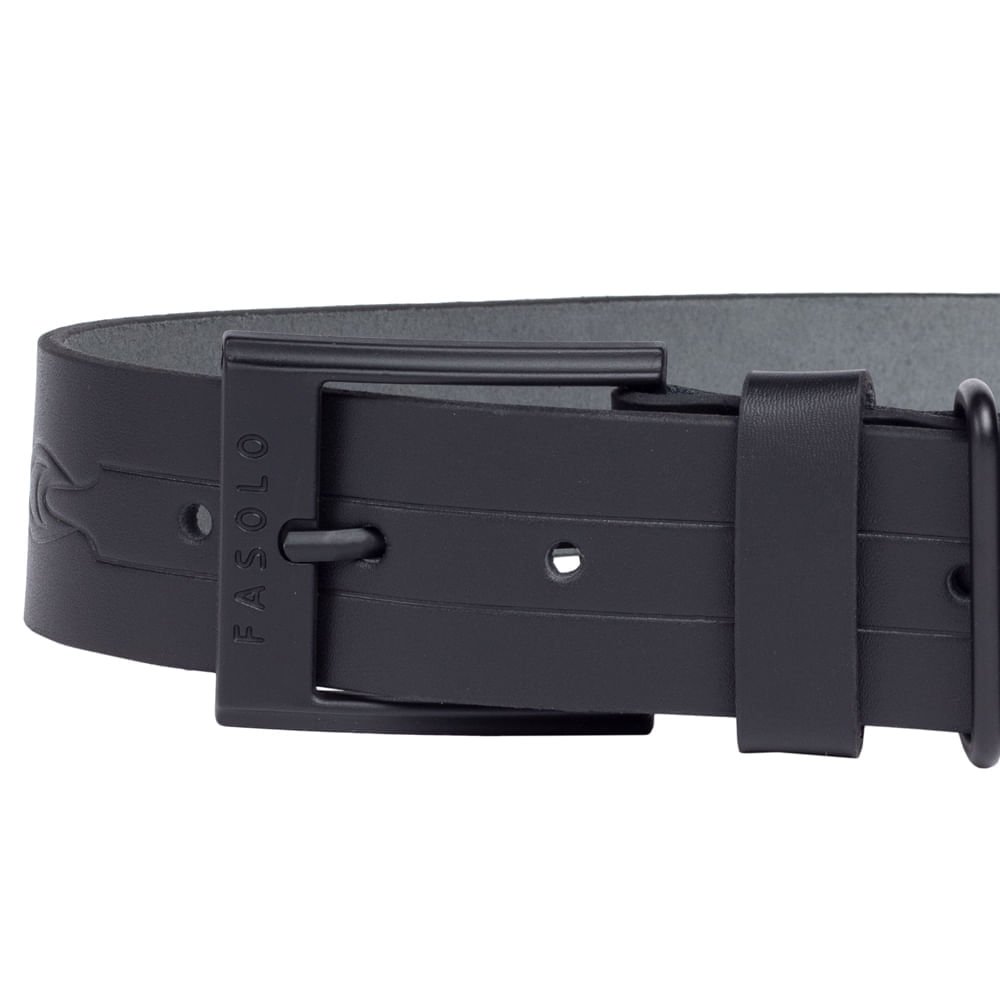 Cinto Masculino Fasolo E124374 Preto Preto 2