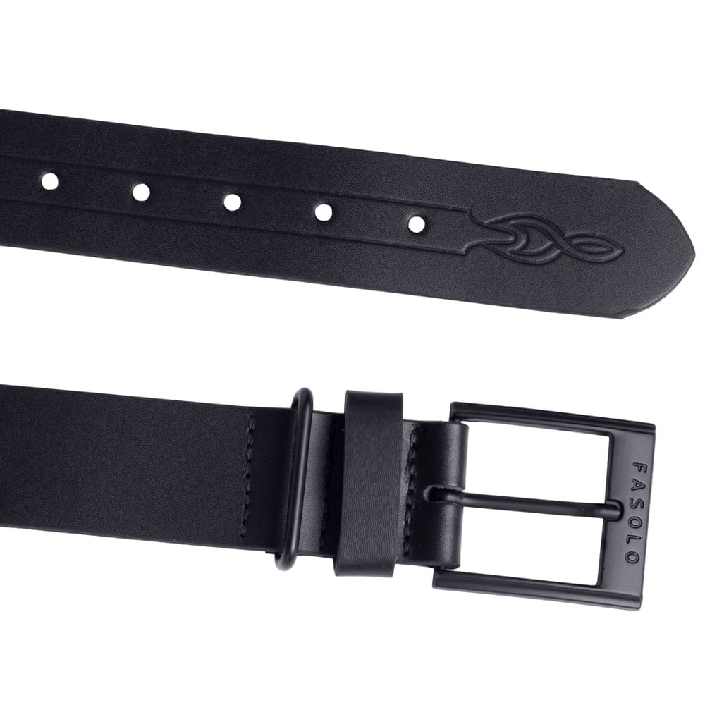 Cinto Masculino Fasolo E124374 Preto Preto 3