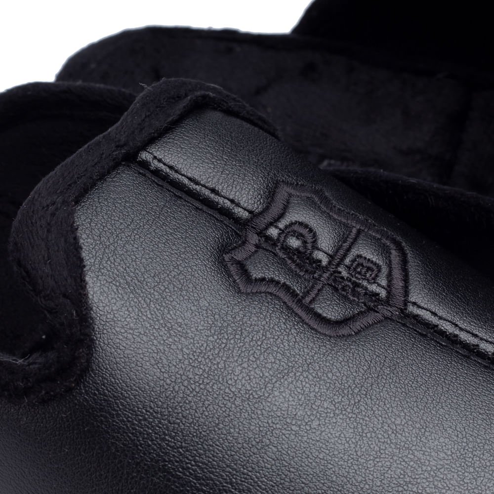 Pantufa Masculina Pegada Peluciada Preto Preto 5