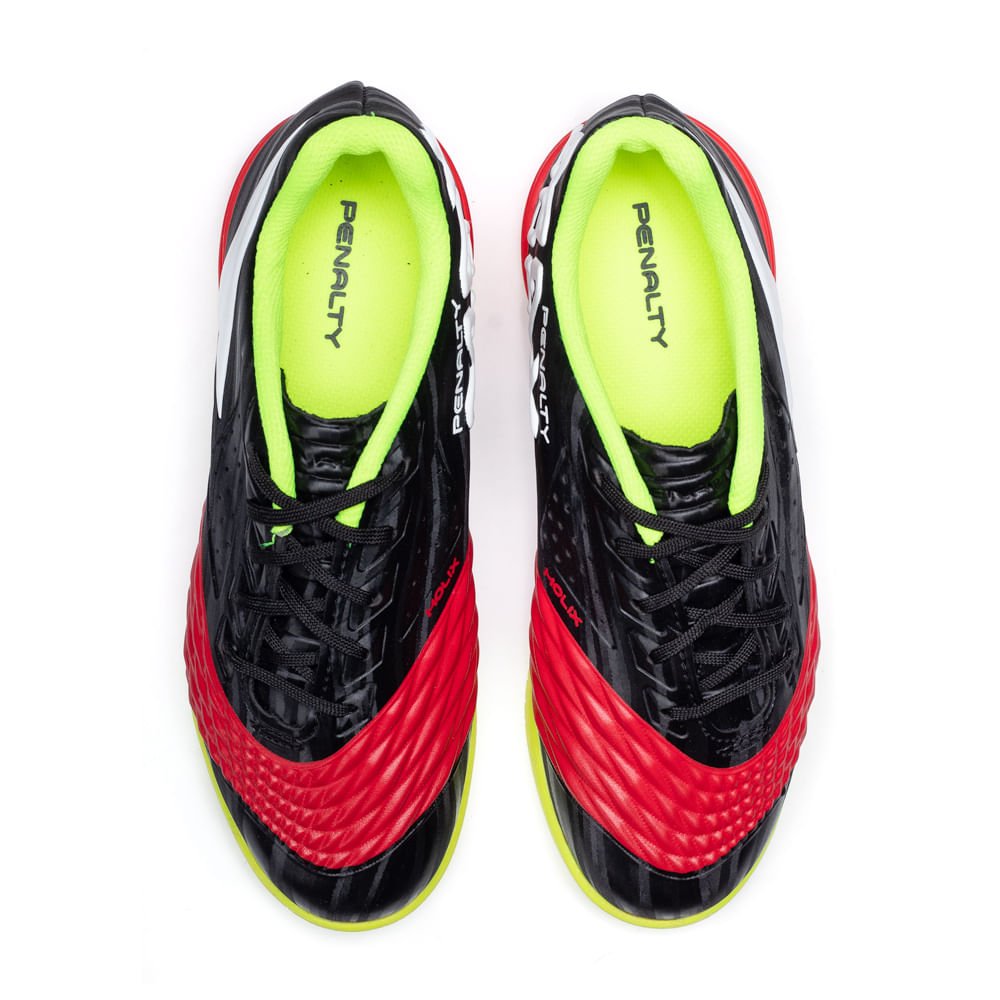 Chuteira Infantil Futsal Penalty Max 200 Kids Y-1 Preto/vermelho Preto/Vermelho 4