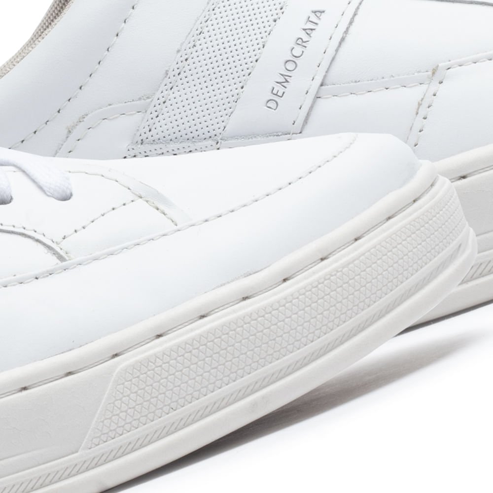 Tênis Masculino Democrata Denim Bold Branco Branco 5