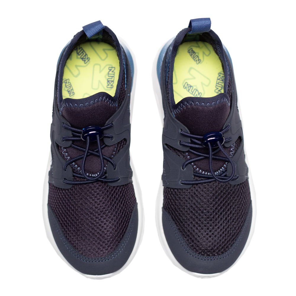 Tênis Infantil Klin New Sport Elástico Marinho Azul 4