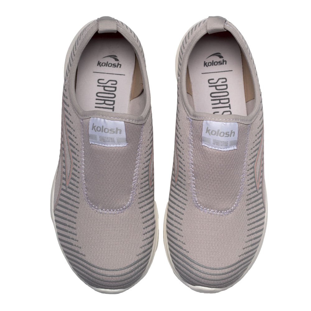 Tênis Feminino Kolosh Esportivo Cinza Claro Cinza 4