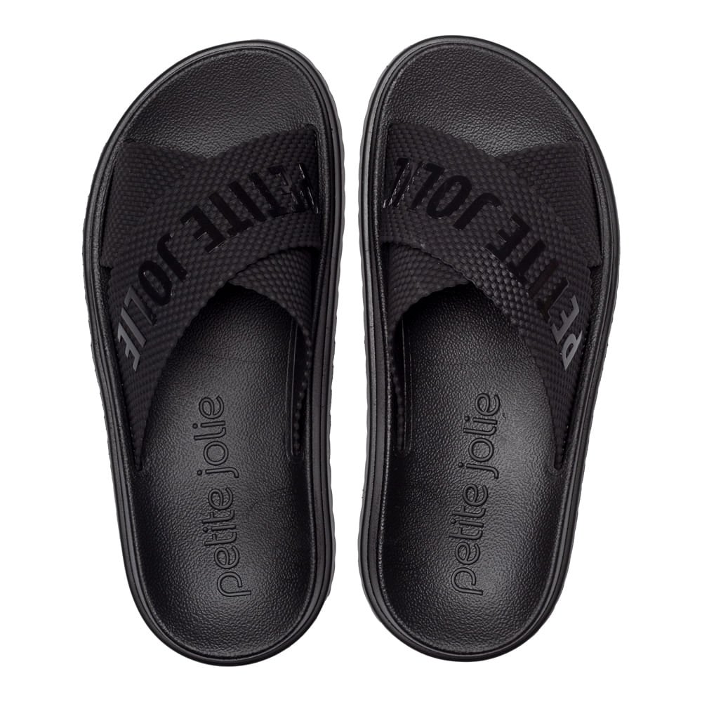 Chinelo Slide Feminino Petite Jolie Smash Preto