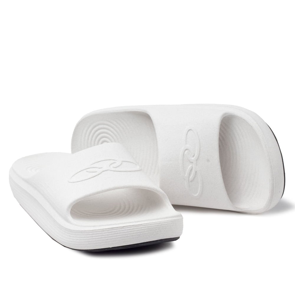 Chinelo Slide Masculino Olympikus Sereno Branco Branco 3