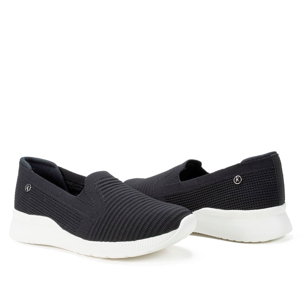 Tênis Feminino Kolosh Malha Slip On Preto Preto 4