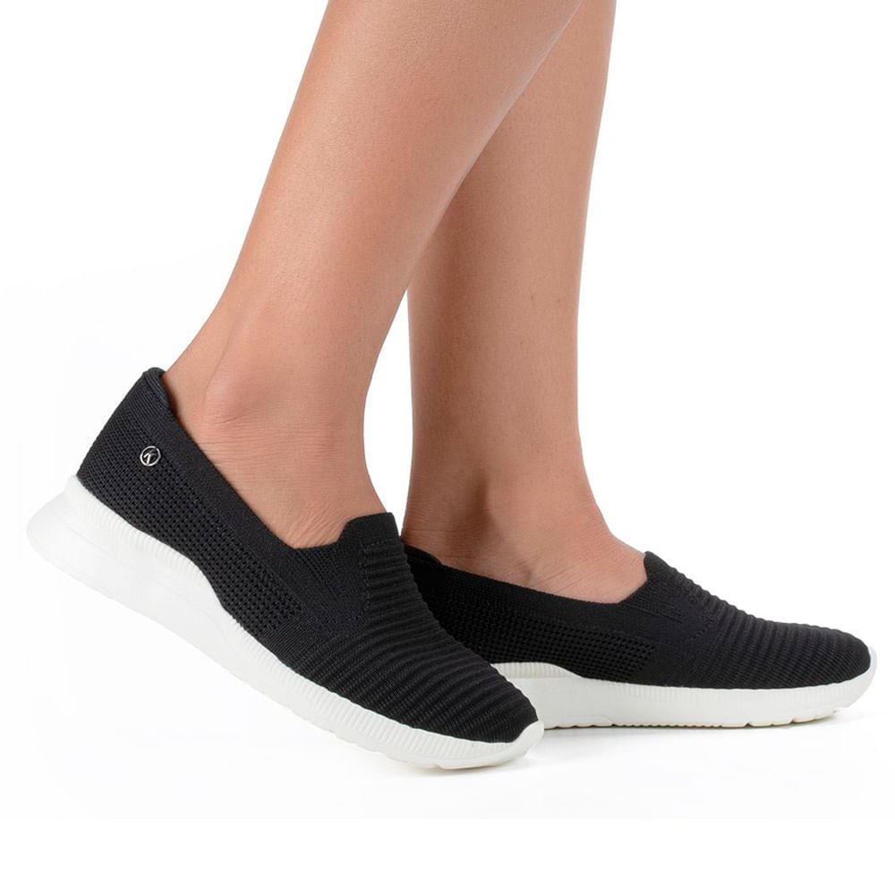 Tênis Feminino Kolosh Malha Slip On Preto Preto 5